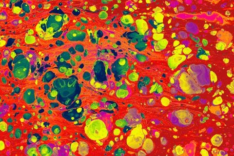 Creative ebru maarbling background texture  with abstract paint. Stock Photos