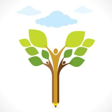 Creative eco friendly pencil design concept vector Stock Illustration