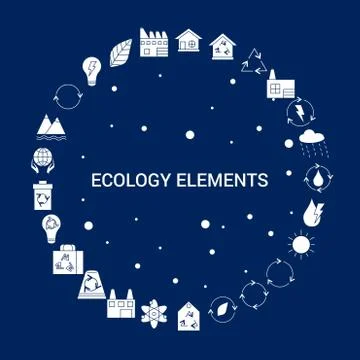 Creative Ecology Elements icon Background Stockillustratie