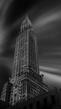 Creative edit of the Chrysler Building in Manhattan Stock Photos