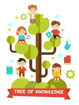 Creative education concept flat design Stock Illustration