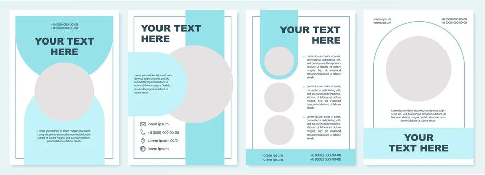 Creative educational brochure template Stock Illustration