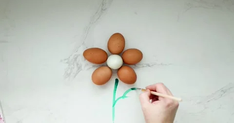 A creative egg composition will decorate your spring celebrations and Easter 스톡 동영상 303463421
