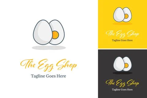 Creative Eggs vector illustration logo design. Egg Logo Design. Stock Illustration