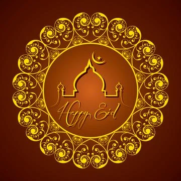 Creative Eid greeting illustration Stock Illustration