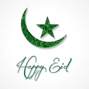 Creative Eid greeting illustration Stock Illustration