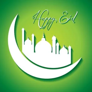 Creative Eid greeting illustration Stock Illustration