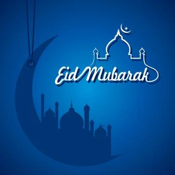 Creative Eid greeting vector illustration Stock Illustration