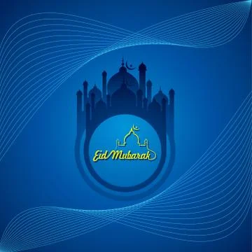 Creative Eid greeting vector illustration Stock Illustration