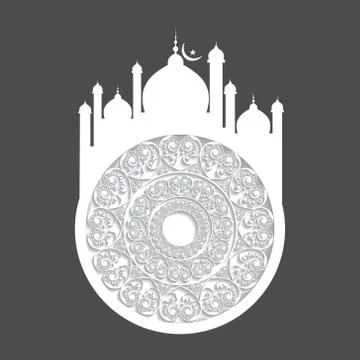 Creative Eid greeting vector illustration Stock Illustration