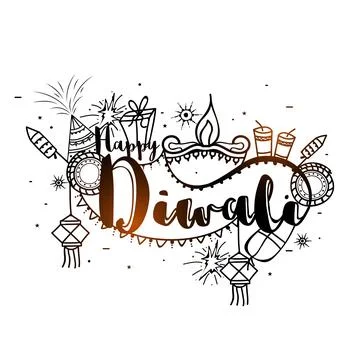 Creative elements for Diwali Celebration. Illustrazione stock