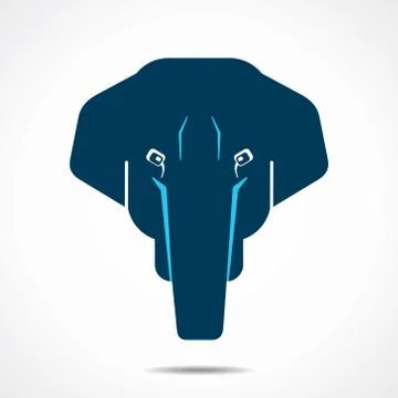 Creative elephant face stock vector Stock Illustration