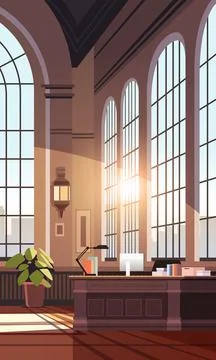 Creative empty no people apartment modern loft interior of open space home Stock Illustration