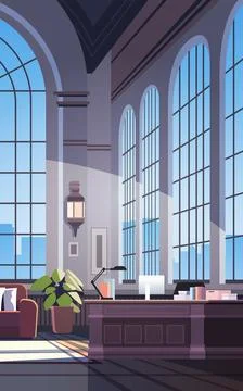 Creative empty no people apartment modern loft interior of open space home Stock Illustration