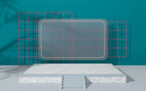 Creative empty stage, product platform, 3d rendering. Stock Illustration