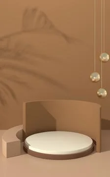 Creative empty stage, product platform, 3d rendering. Stock Illustration