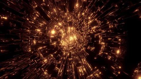 Creative endless abstract reflection pattern graphic artwork with glowing Illustrazione stock