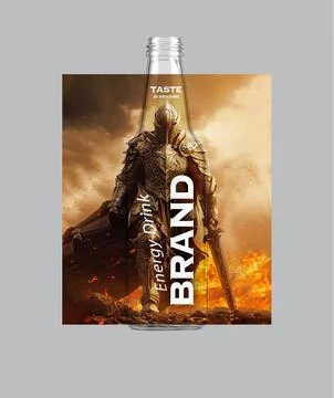 Creative Energy Drink Packaging Stock Illustration