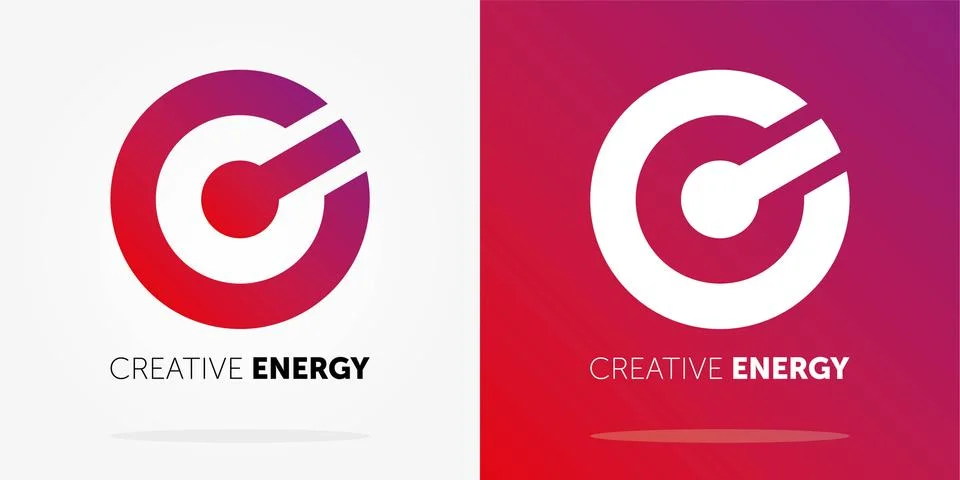 Creative Energy dynamic logo with gradient. abstract logo design. creative logo Illustrazione stock