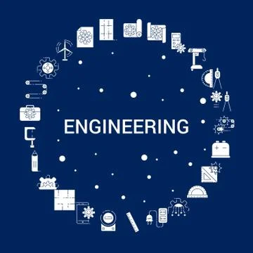 Creative Engineering icon Background Stock Illustration