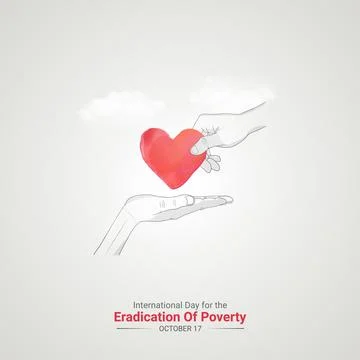Creative Eradication of Poverty Day ads design. International Day for the E.. Stock Illustration