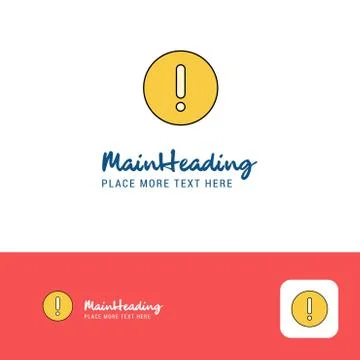 Creative Error Logo Design. Flat color Logo place for Tagline. Vector Illustr Ilustración de archivo