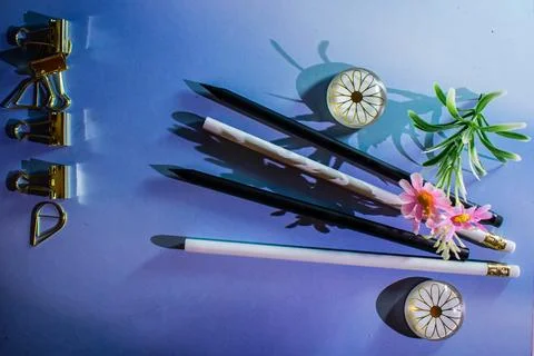 Creative Essentials: Where Ideas Bloom and Organize. Stock Photos