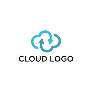 Creative eternity cloud logo with speech for your corporate designs. Modern.. Stock Illustration
