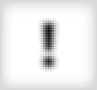 Creative exclamation mark letter design. Stock Illustration