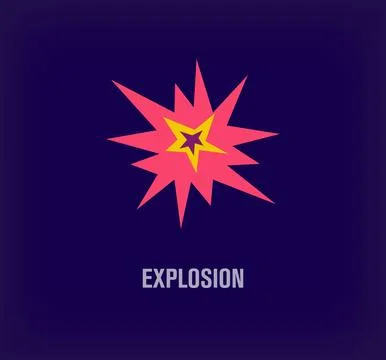 Creative explosion logo. Stock Illustration