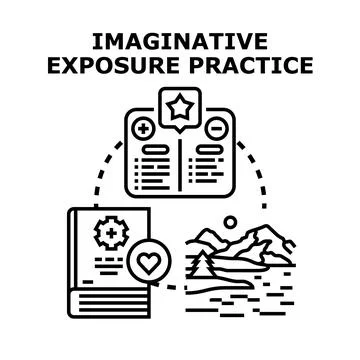 Creative exposure practice for visual artwork Stock Illustration