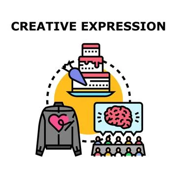 Creative expression concept illustrating diverse forms of artistry Stock Illustration