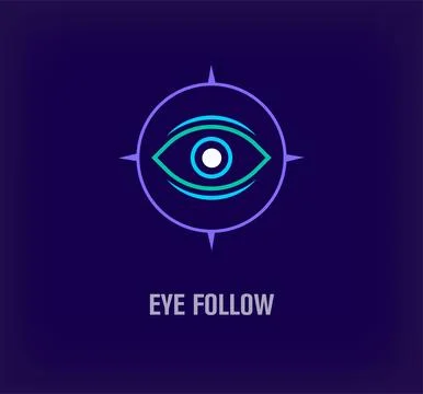 Creative eye tracking logo. Stock Illustration