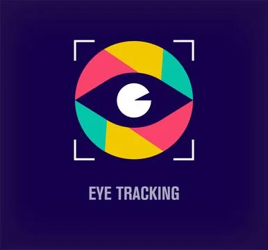 Creative eye tracking system logo. Stock Illustration