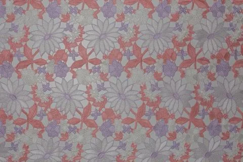 Creative fabric with floral pattern  and textile texture background Stock Photos