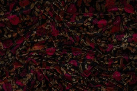 Creative of fabric with floral pattern and textile texture background Stock Photos