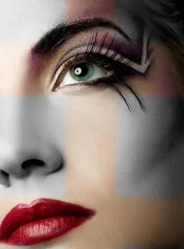 Creative face paint Stock Photos