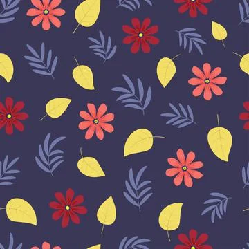 Creative fashionable vector seamless repeating floral ditsy pattern design. Stock Illustration