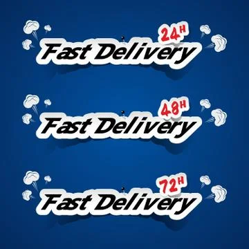 Creative Fast Delivery Banners Stock Illustration