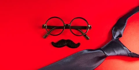 Creative Fathers Day conceptual flat lay Stock Photos