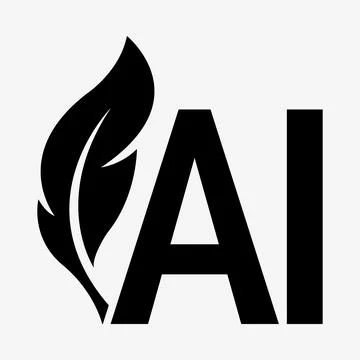 Creative Feather Icon. Vector for Writing and Design Stock Illustration