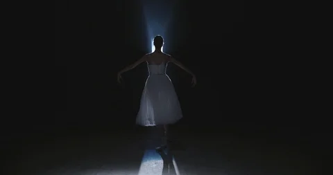 Creative female choreographer setting a ballet performance, dancing and doing Stock Footage 119498028