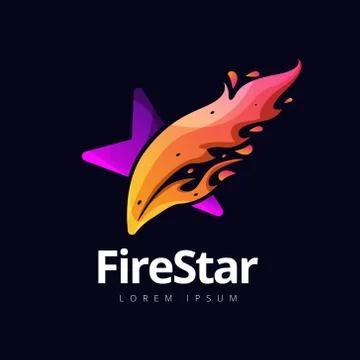 Creative Fire Star Logo Design Symbol Icon Stock Illustration