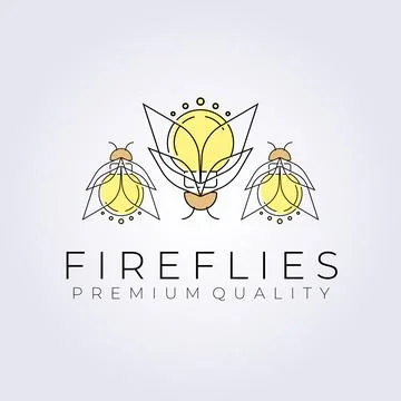 Creative firefly logo vector illustration design graphic Illustrazione stock