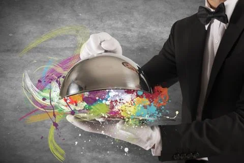 Creative first class service Foto stock