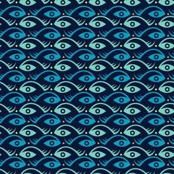 Creative fish and eye Stock Illustration