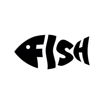 Creative Fish Logo, Custom Abstract Icon Designed For Fresh Fish Stock Illustration