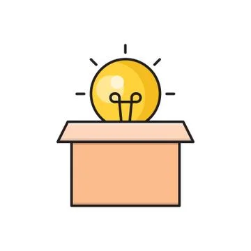 Creative flat color icon Stockillustratie