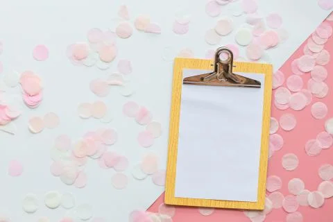 Creative flat lay top view of paper blank. Business idea concept. Success ico Foto stock