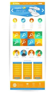 Creative flat web elements design Illustrazione stock